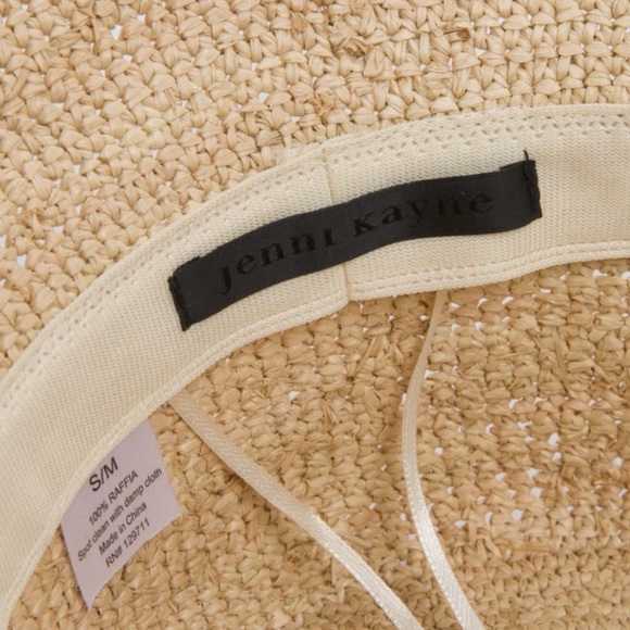 NEW Jenni Kayne $195 Woven Crochet Raffia Sun Hat Natural Size Small/ Medium - Picture 6 of 15